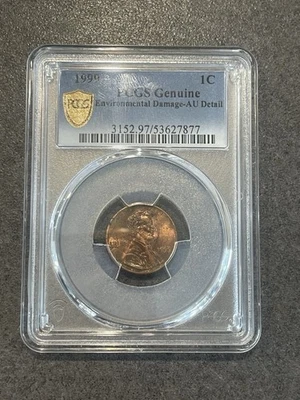 1999 Wide AM Penny Graded PCGS - Image 1 of 4