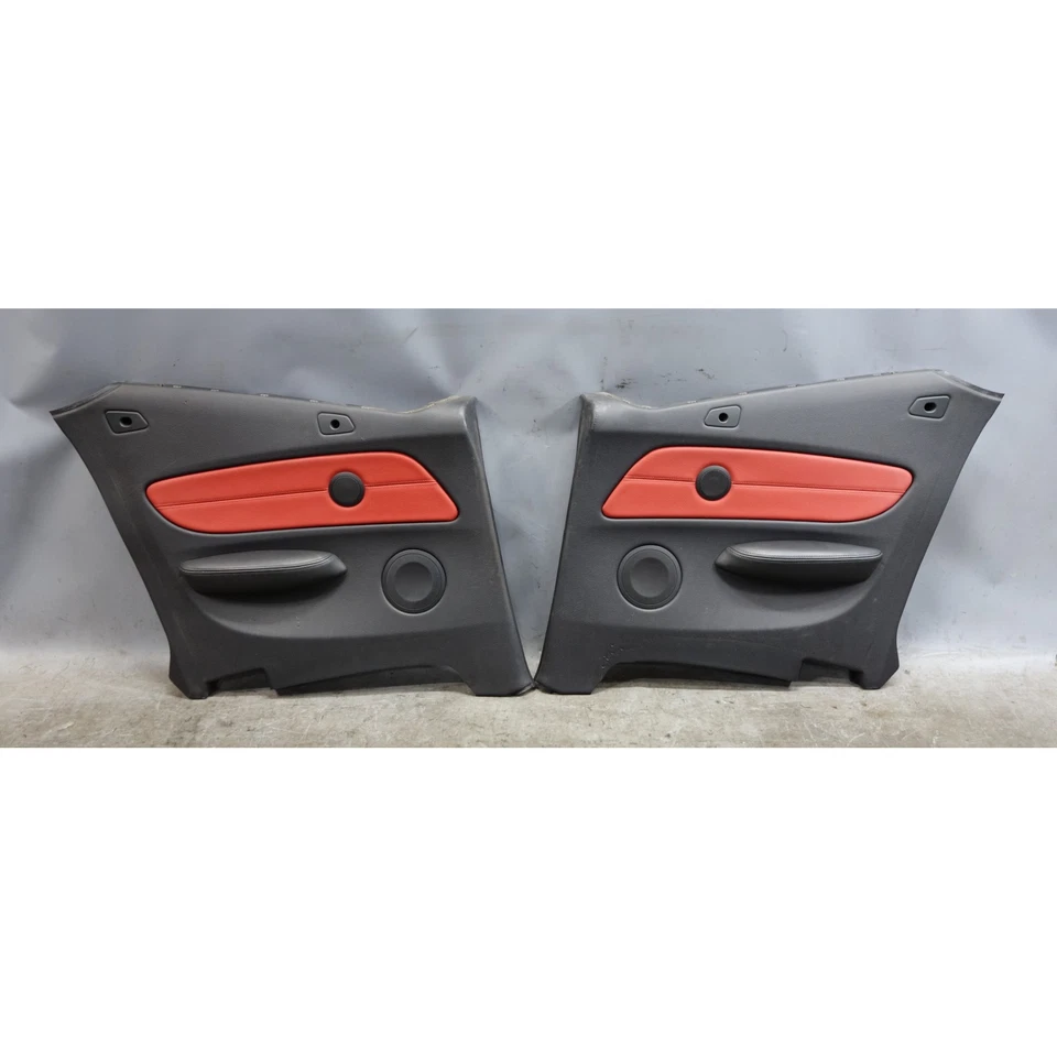 09-13 BMW E88 1-Series Convertible Rear Seat Side Trim Panels Red Leather OEM - Image 1 of 4