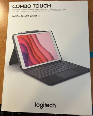 Logitech Combo Touch Keyboard Gray Case for iPad 7th  8th  9th Generation - Image 1 of 4