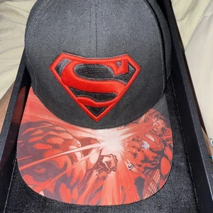 RARE DC Comics Superman Thick Embroidery Fancy Baseball Cap Sublimated Bill 3989 - Picture 1 of 6