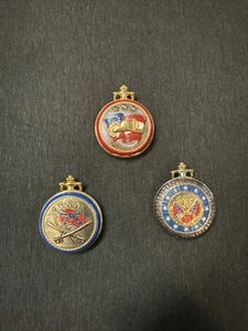 Franklin Mint Civil War Confederate Pocketwatch Lot 3pcs! Lee, Stuart And Mosby - Picture 1 of 9