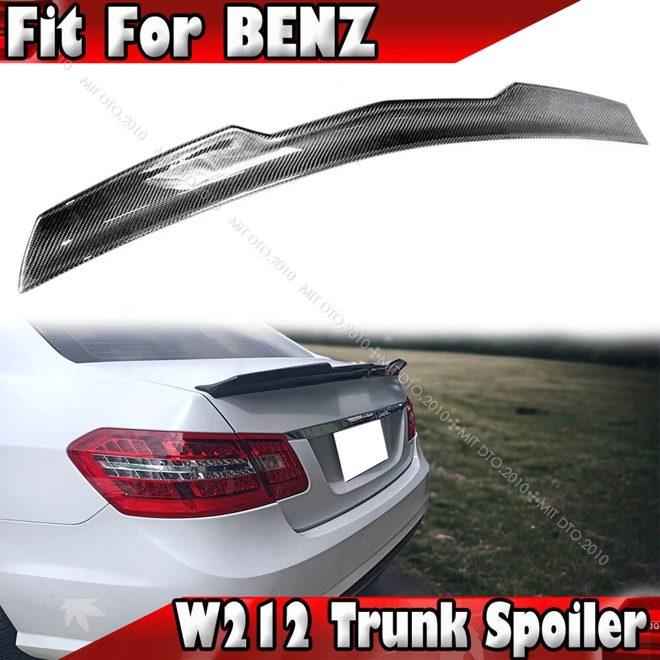 Fit For Mercedes Benz E W212 Sedan V Style Trunk Spoiler E63A E400 Carbon Fiber - Image 1 of 4