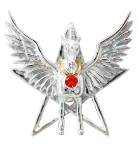 Divine Pegasus 925 Sterling Silver Pendant Necklace by Anne Stokes Pentagram - Picture 1 of 1