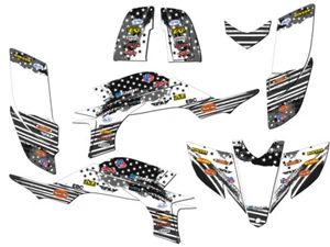 2003-2013 (modelo de carbono marco de acero) YFZ 450 MERICA gris Senge kit de gráficos - Imagen 1 de 7