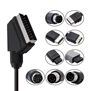 Extension Cable for PS2/PS1/SEGA MD1/MD2 /DC/Genesis1/XBO 360/SCART Male to Male - Picture 1 of 12