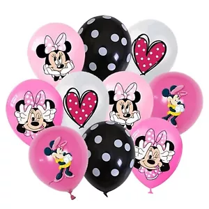 10pcs 12" Minnie Mouse Balloons latex set Kids theme Birthday Party Decoration - Picture 1 of 1