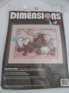 Dimensions Crewel Embroidery Kit 1445 Naptime Bears 16x12 Teddy Bear - Imagen 1 de 3