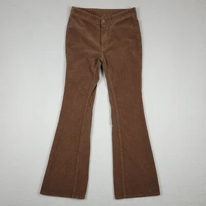 J Galt Brandy Melville Pants Womens Small Brown Corduroy Cotton Flare Bohemian - Picture 1 of 11