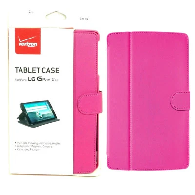 Verizon Durable Leather Hands Free Viewing Folio Case For LG G Pad X 8.3 - Image 1 of 4