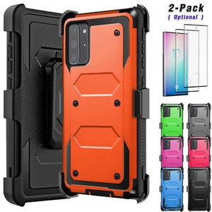 For Samsung Galaxy Note 10/10+ 5G Rugged Belt Clip Case Cover w/Screen Protector - Picture 1 of 61