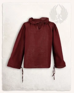 Camisa Mytholon Bastian lino Burdeos XXL Larp recreación medieval #17231 - Imagen 1 de 4
