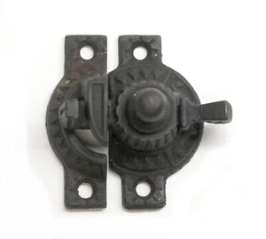 Antique Aesthetic Black Cast Iron Window Lock - Picture 1 of 4