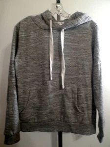 Doublju Women Fleece Hoodie Sweatshirt Pullover Gray Size Medium Drawstring - Picture 1 of 4