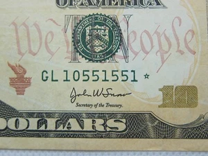 2004A $10 FRN #GL105515551* Uncirculated - Picture 1 of 7