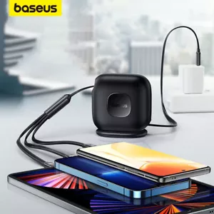 Baseus Retractable 100W 3 in 1 Type C Fast Charge For iPhone Type C Micro USB - Picture 1 of 23