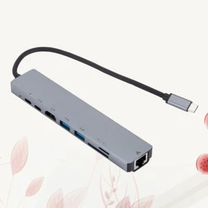 8 en 1 USB C vers 2 USB 3.0 5 Logement pour carte 4K Adaptateur de - Photo 1/12