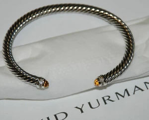 David Yurman - dy -5mm Citrine Cable Classics Bracelet  - Picture 1 of 10
