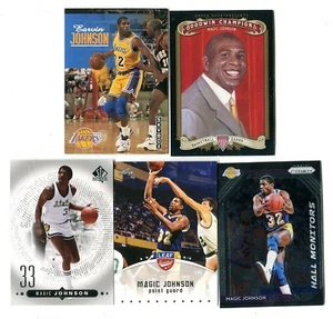 Magic Johnson 5 Card Basketball Card Lot HOF MSU LA LOS ANGELES LAKERS (LOT 7) - Picture 1 of 1
