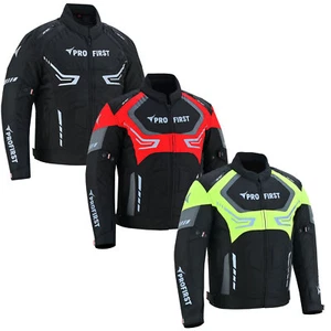 Men Motorbike Motorcycle Jackets Waterproof Cordura Textile Jacket CE Armoured - Picture 1 of 23