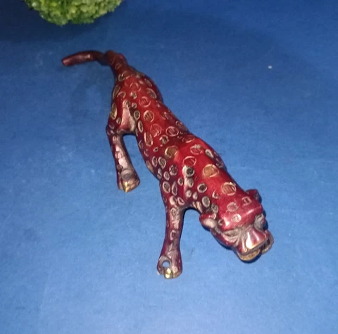 Brass Tiger Shape Door Pull Cougar Wild Animal Cupboard Handle Accessories HK557 Cover