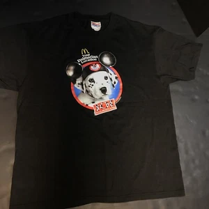 Vintage McDonalds Disney 101 Dalmatians Movie Promo Shirt Rare Black Large - Picture 1 of 7