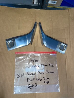 1970 Lincoln MARK III - Rocker Trim - ENDS only SET  - OEM - Image 1 of 4