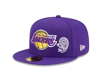 Los Angeles Lakers New Era Paisley Patchwork Undervisor 59FIFTY Fitted Hat - Image 1 of 4