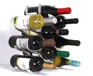 Botella de Vino X 9 Bebidas Estante - Suelo/Countertop Autónomo - Aluminio - Imagen 1 de 4