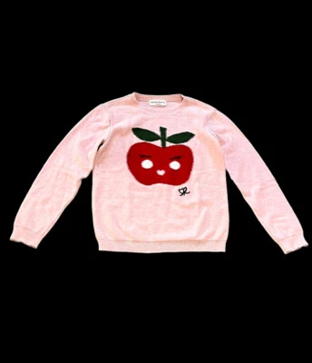 SONIA RYKIEL ДЕВОЧКИ РОЗОВЫЙ ХЛОПОК APPLE ELSA ПУЛОВЕР СВИТЕР 8 - Изображение 1 из 4