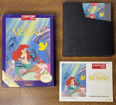 The Little Mermaid Nintendo NES Complete CIB W/Manual Tested - Image 1 of 4