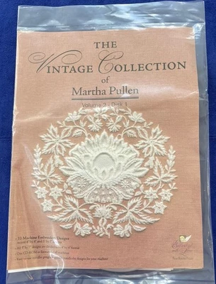 New OOP Martha Pullen Vintage Collection V 2 DISK 1 CD 33 Machine Embroidery - Image 1 of 4