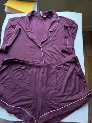 Conjunto de pijama para mujer Nordstrom con pantalones cortos y top con botones talla XL Foto 1 de 4