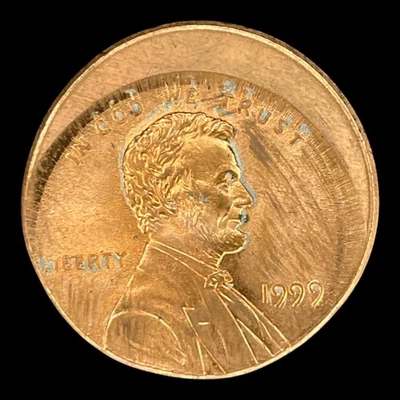 Broadstruck Error Cent 1999 Lincoln Penny Off Center Broad Strike - Image 1 of 2