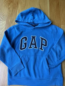 Gap Kids Boys Logo Hooded Sweatshirt Hoodie GAP Blue Size M (8) Pullover Gap - Picture 1 of 4