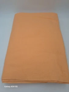 Vintage 70s Orange Flannel Fabric Lightweight 6 Yards 1 Foot x 42" Wide "Read" - Picture 1 of 23