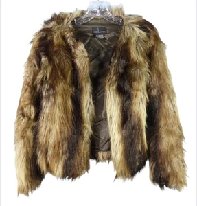 Vintage Moda International VICTORIA'S SECRET Kunstfell Kurzjacke BRAUN SHAG Gr. XS - Bild 1 von 6