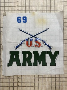 Transferencia de calor de hierro original vintage "Ejército de los Estados Unidos", 1988 "69" - Imagen 1 de 8
