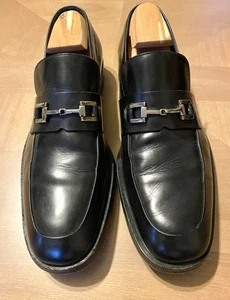 Gucci Leather Horsebit Embellished Slip On Dress Loafer Black US 10 EU 11 *READ* - Bild 1 von 15