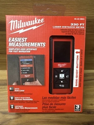 Medidor de distancia láser Milwaukee 48229803 330 pies - negro Foto 1 de 4