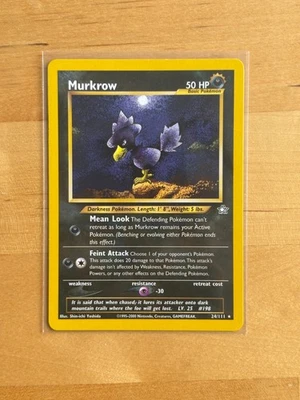 Pokemon TCG Murkrow 24/111 Neo Genesis WOTC Vintage NM- - Image 1 of 2