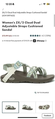 Женские босоножки Chaco z/X 2 Cloud с двойными регулируемыми ремешками мягкие размер 8  - Изображение 1 из 4