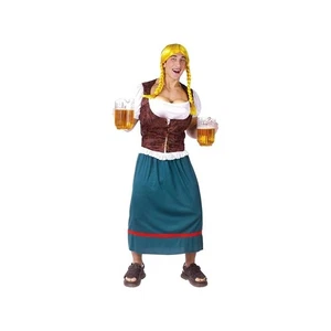 Costume vestito fantasia adulto bellezza bavarese con busto rubinetto birra taglia unica - Foto 1 di 2