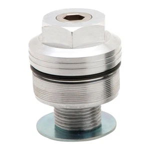 Kit tappi regolazione forcella da 49 mm alluminio silver harley davidson 02-17 B - Foto 1 di 1