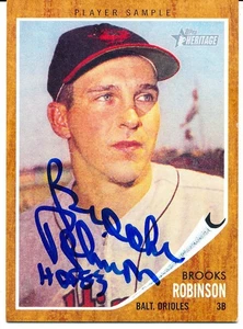 2011 Topps Heritage Brooks Robinson Auto HOF (Player Sample) Rare - Picture 1 of 1