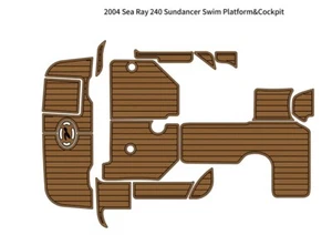 2004 Sea Ray 240 Sundancer Swim Platform Cockpit Pad Boat EVA Foam Teak Floor AU - Picture 1 of 24