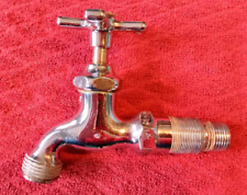 VINTAGE CHROME PLATED WATER SPIGOT WATER HOSE MADE IN USA