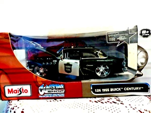 Maisto Custom Shop 1:26 - 1955 Buick Century Diecast Car - Black #090159310297 - Picture 1 of 9