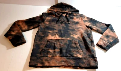 Abercrombie & Fitch Men's Brown Acid Wash Hooded Sweater Hollister Logo ~ Size S - Image 1 of 4