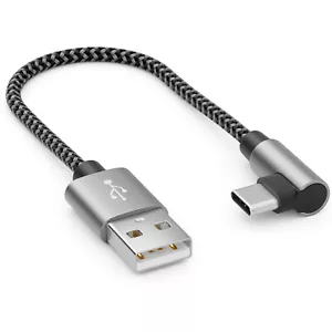 0,15m USB C Kabel 3A Ladekabel 90° Gewinkelt Datenkabel Handy Smartphone Tablet - Bild 1 von 8