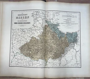 ÖSTERREICH MAHREN & OBER-NIEDER-SCHLESIEN 1873 C. GRAF SEHR GROSSE ANTIKE KARTE - Bild 1 von 8